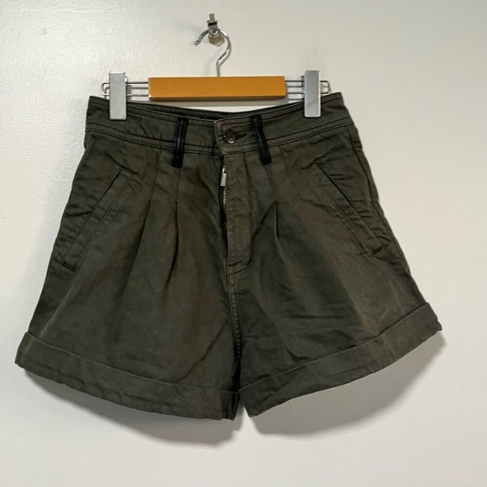 The Kooples Olive Green High-Waisted Shorts – Size 1 (XS/S) - Picture 2 of 16